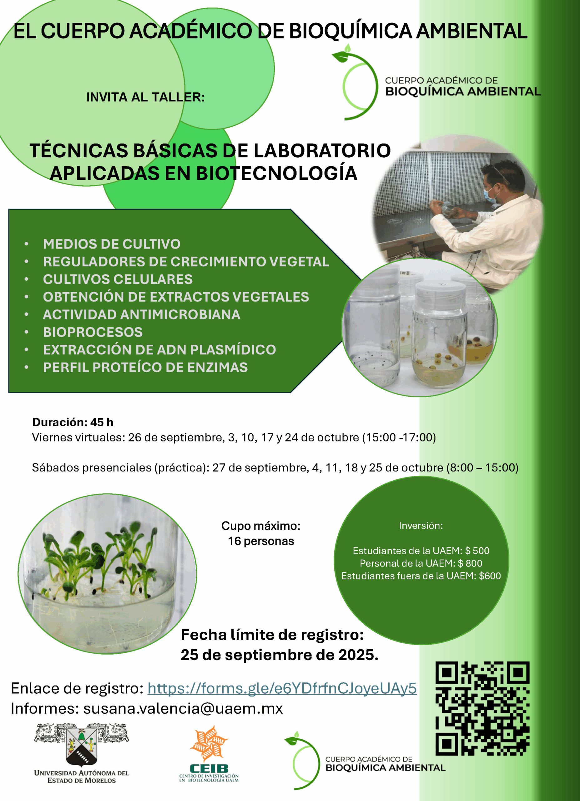 TÉCNICAS BÁSICAS DE LABORATORIO APLICADAS EN BIOTECNOLOGÍA