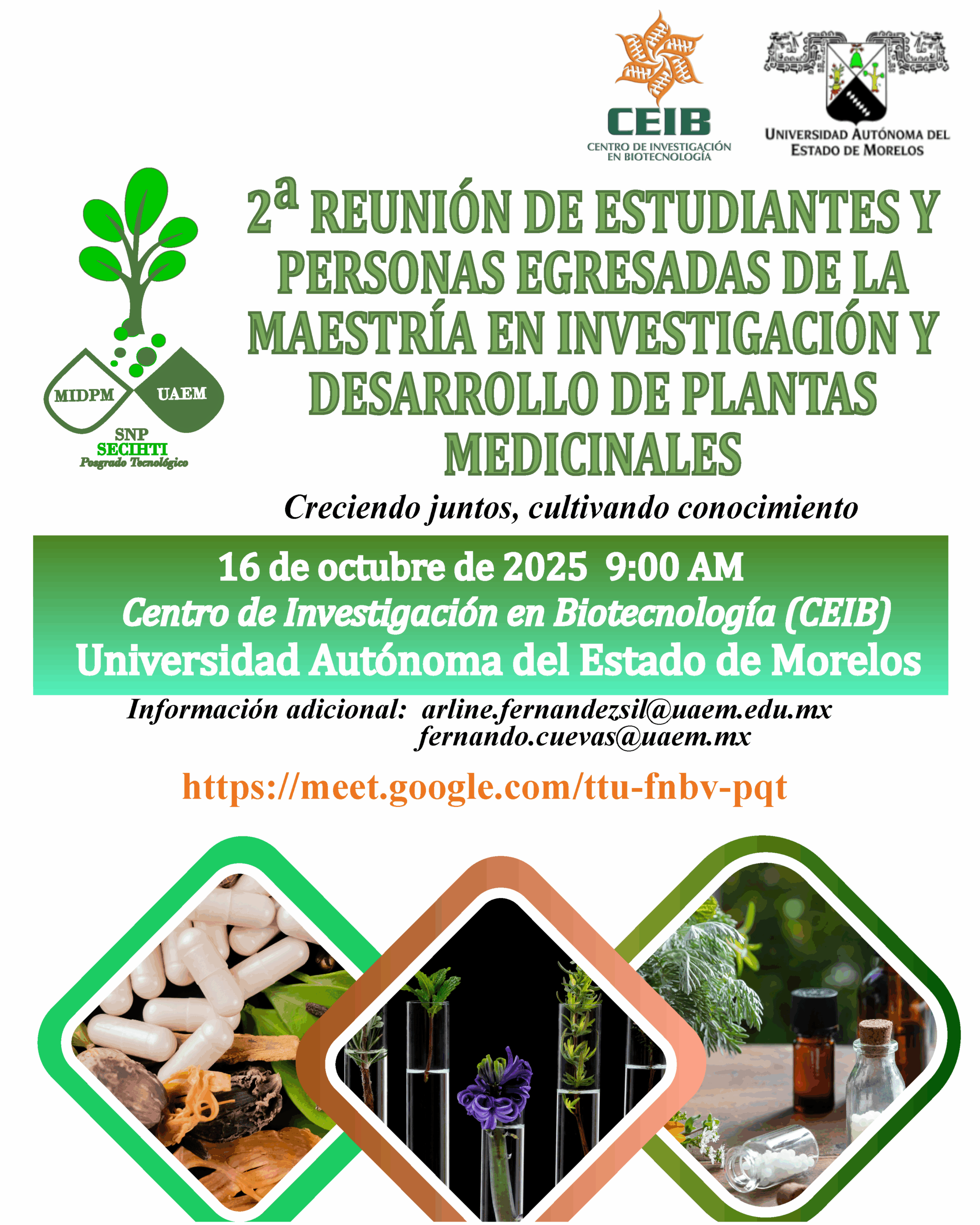 2da Reunión de personas estudiantes y egresadas de la Maestría en Investigación y Desarrollo de Plantas Medicinales